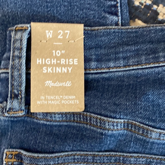 NWT Madewell Tall 10" High-Rise Skinny Jeans in Wendover Wash: TENCEL™ Denim… - Picture 9 of 12